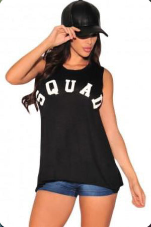 'SQUAD' black tank top. (10300839306)
