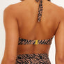 Ibiza Luxe Halter Neck Bikini Top in Tan Zebra (6777129468013)