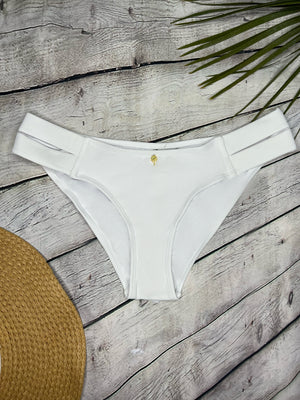 Ibiza Luxe Midi Bikini Bottoms in White (6777151062125)