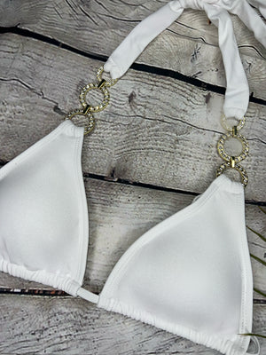 Ibiza Luxe Embellished Bikini in White (6777267257453)