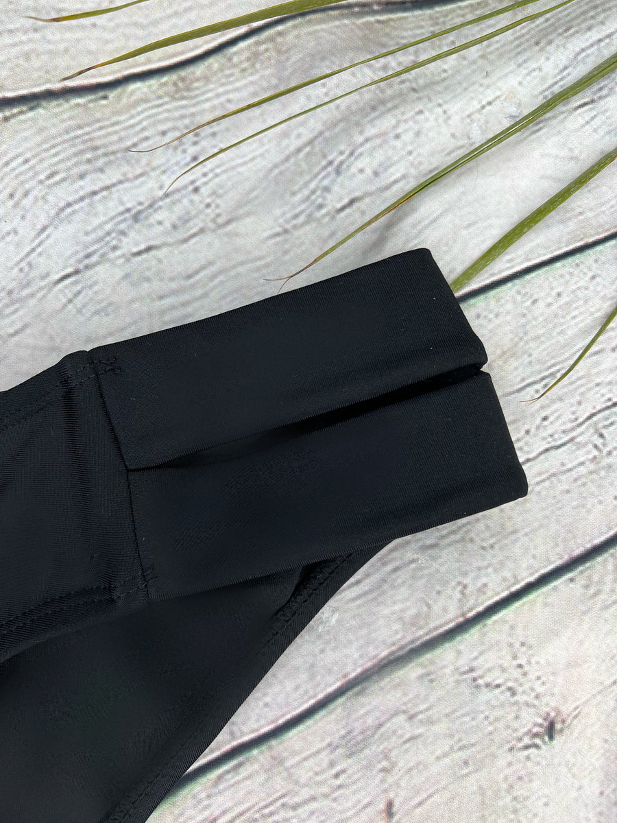 Ibiza Luxe Midi Bikini Bottoms in Black (6777149816941)