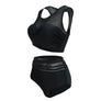 'Serena' High Waist Bikini -black- Curve Range - Bikini Genie (42937090068)