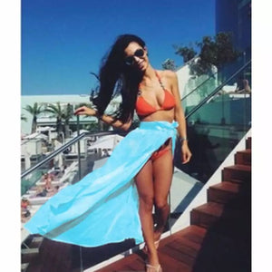 ‘Zara’ Chiffon Baby blue Maxi Skirt (4530837094509)